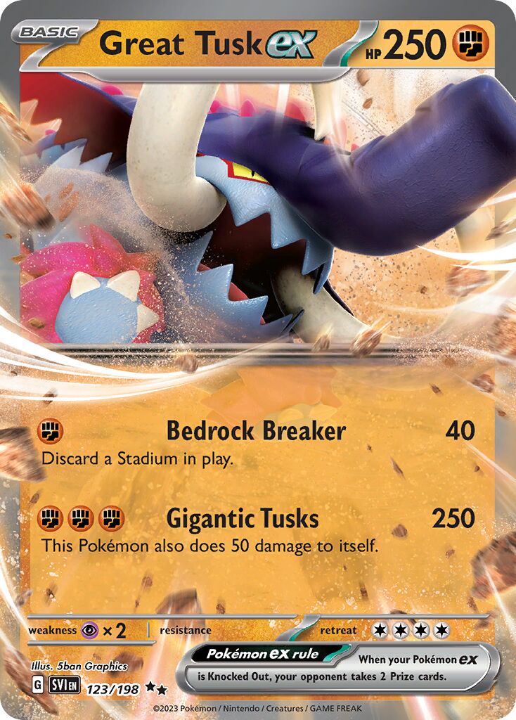 Great Tusk ex - 123/198 - Double Rare