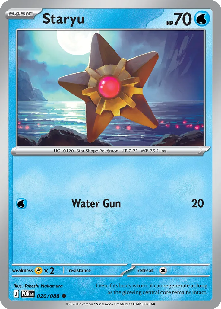 Staryu - 020/088 - Common Reverse Holo