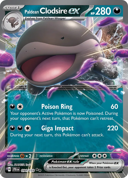 Paldean Clodsire ex - 094/159 - Double Rare