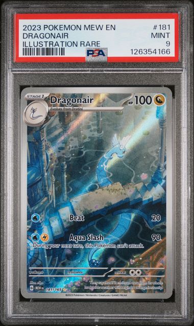 2023 POKEMON MEW EN-151 #181 DRAGONAIR ILLUSTRATION RARE - PSA 9