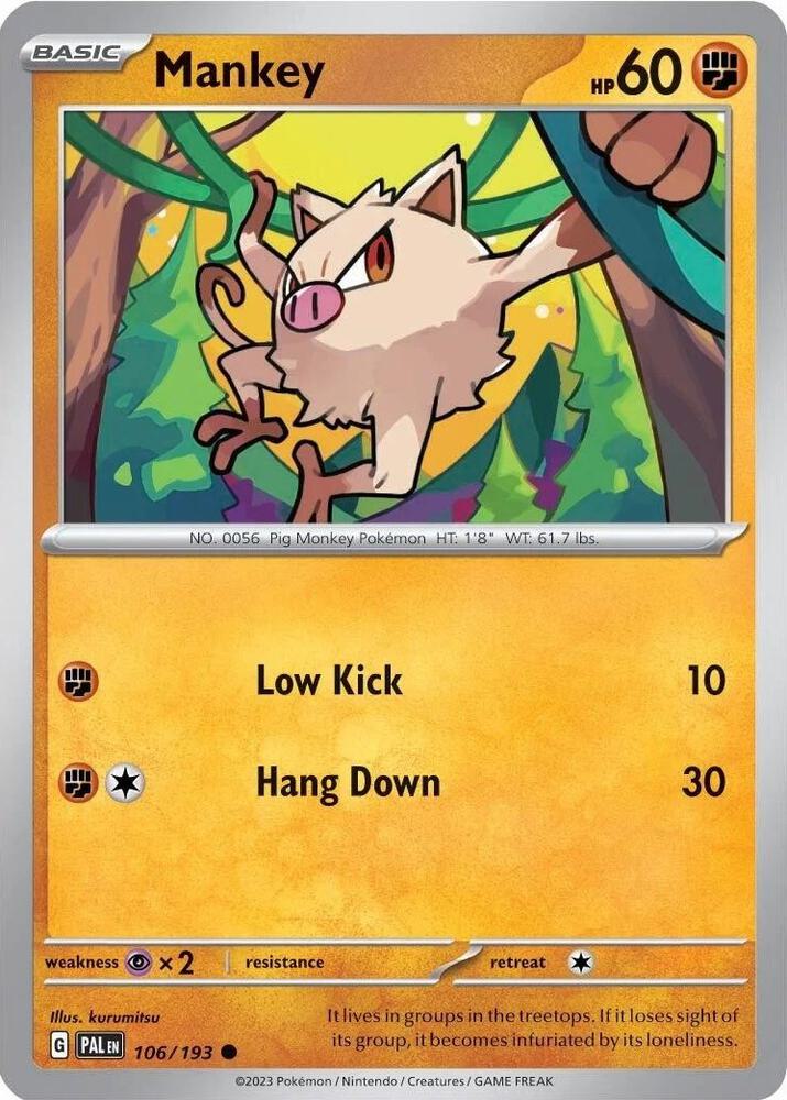 Mankey - 106/193 (Cosmos Holo) - 106/193 - Common