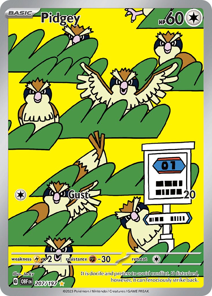 Pidgey - 207/197 - Illustration Rare