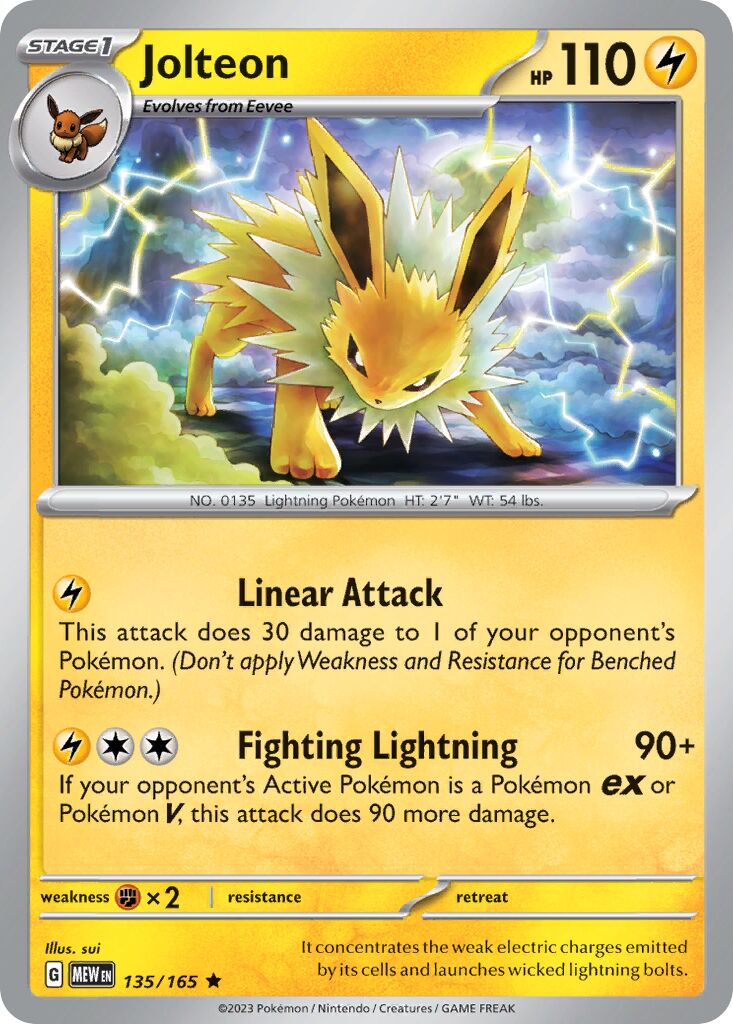 Jolteon - 135/165 - Rare