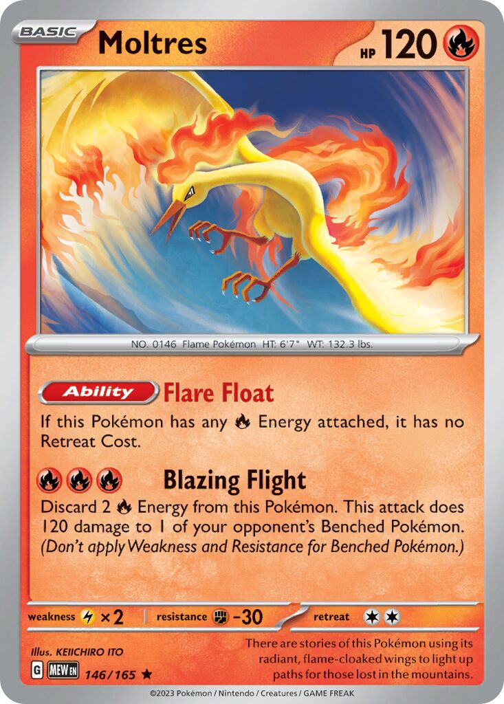 Moltres - 146/165 - Rare