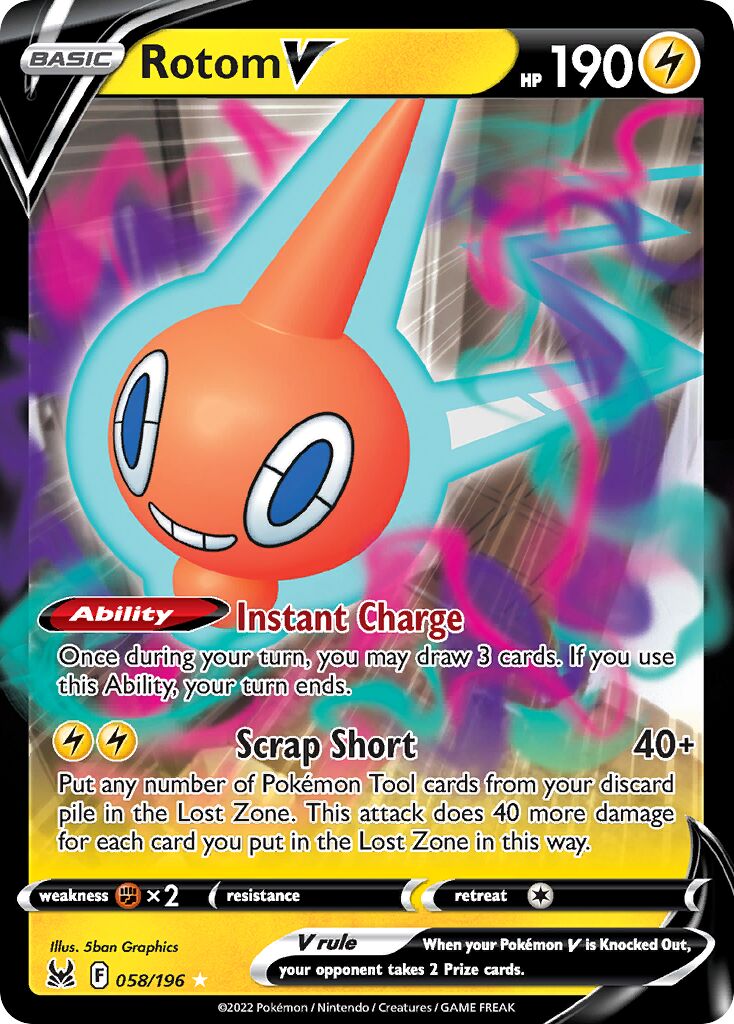 Rotom V - 058/196 - Holo Rare V