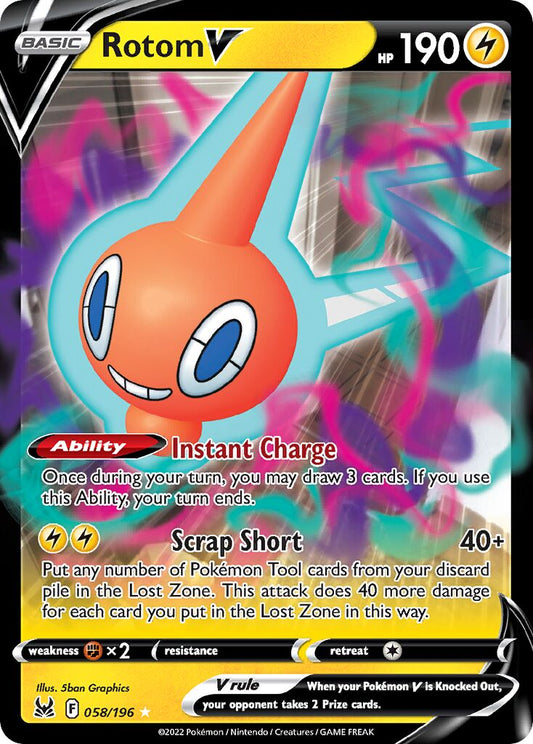 Rotom V - 058/196 - Holo Rare V