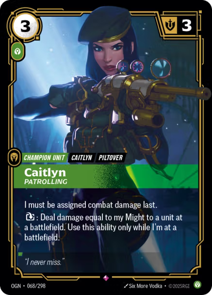 CAITLYN, PATROLLING - OGN-068/298 (Foil)