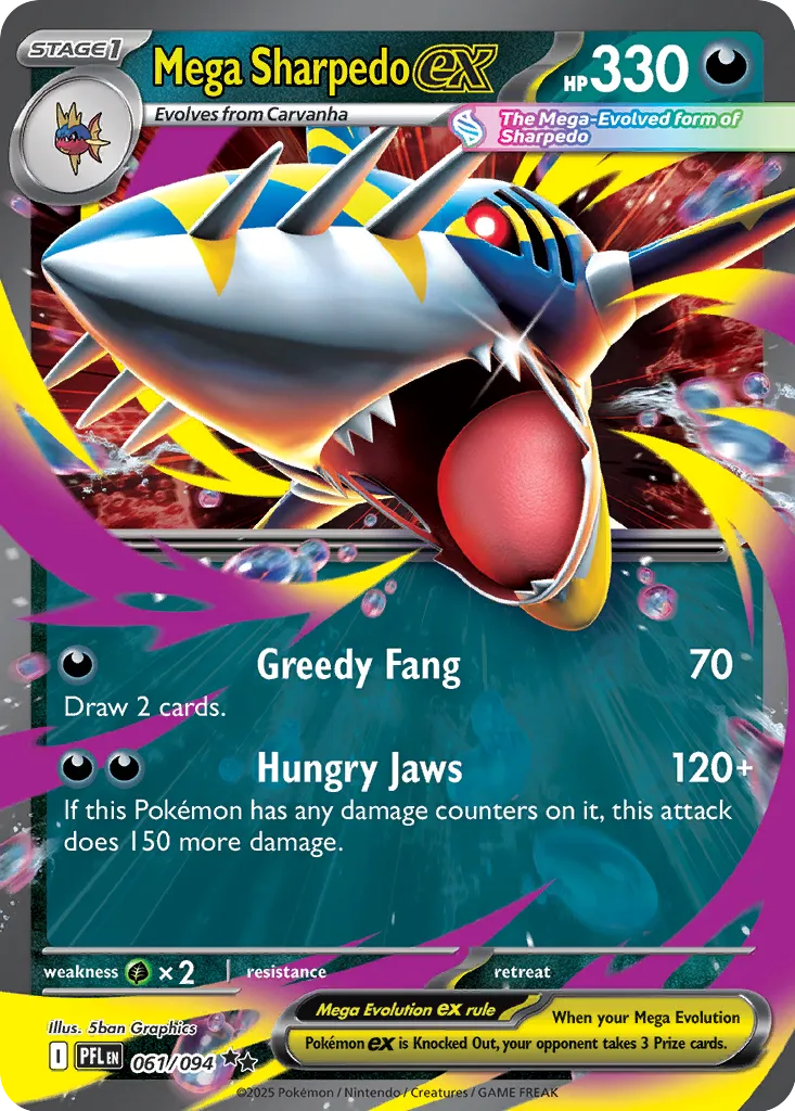 Mega Sharpedo ex - 061/094 - Double Rare