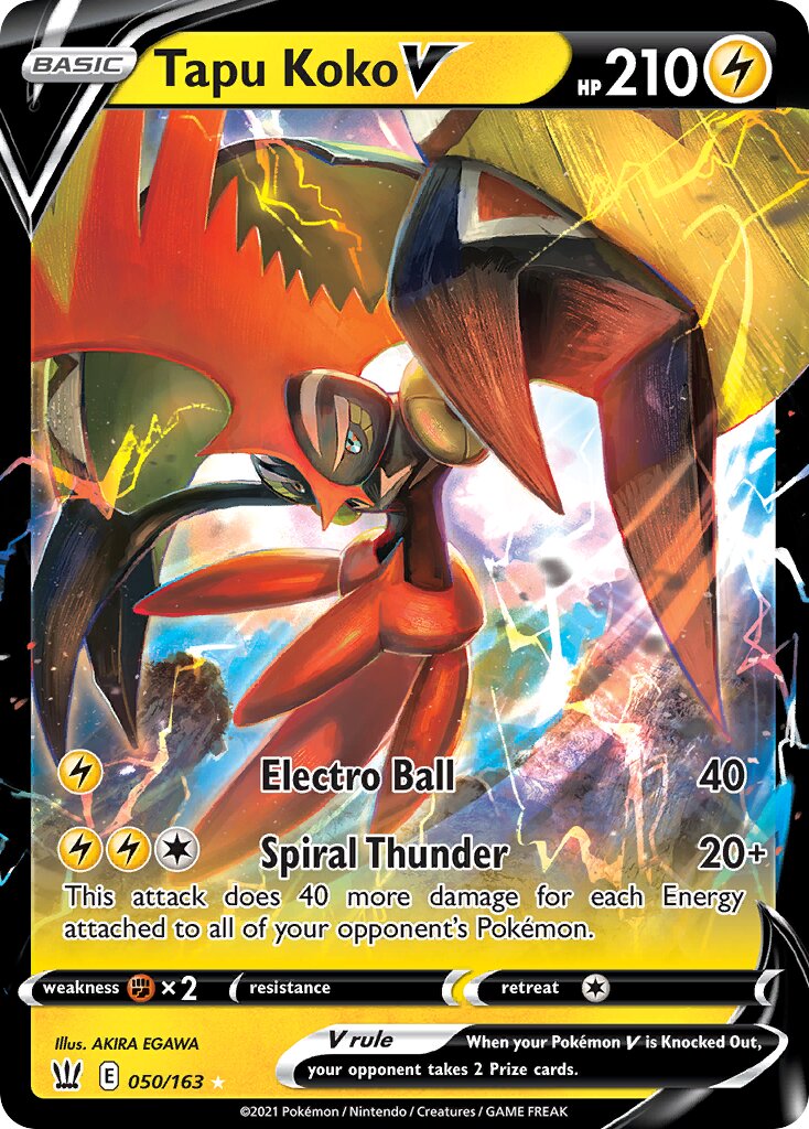 Tapu Koko V - 050/163 - Holo Rare V