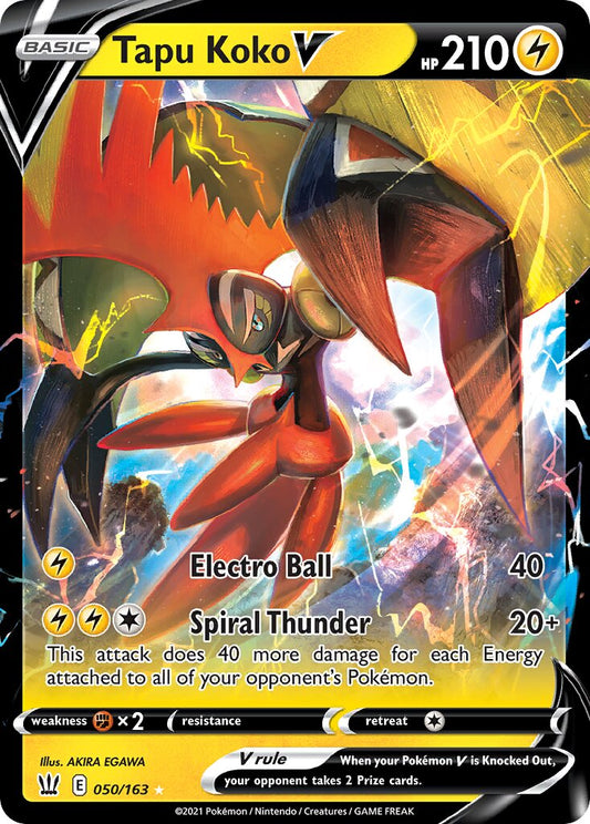 Tapu Koko V - 050/163 - Holo Rare V