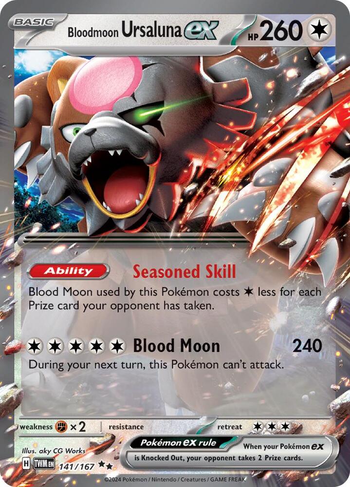 Bloodmoon Ursaluna ex - 141/167 - Double Rare