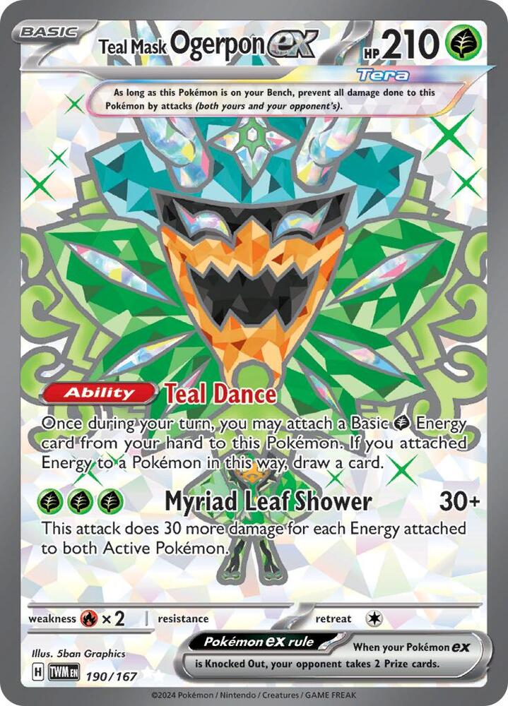 Teal Mask Ogerpon ex - 190/167 - Ultra Rare