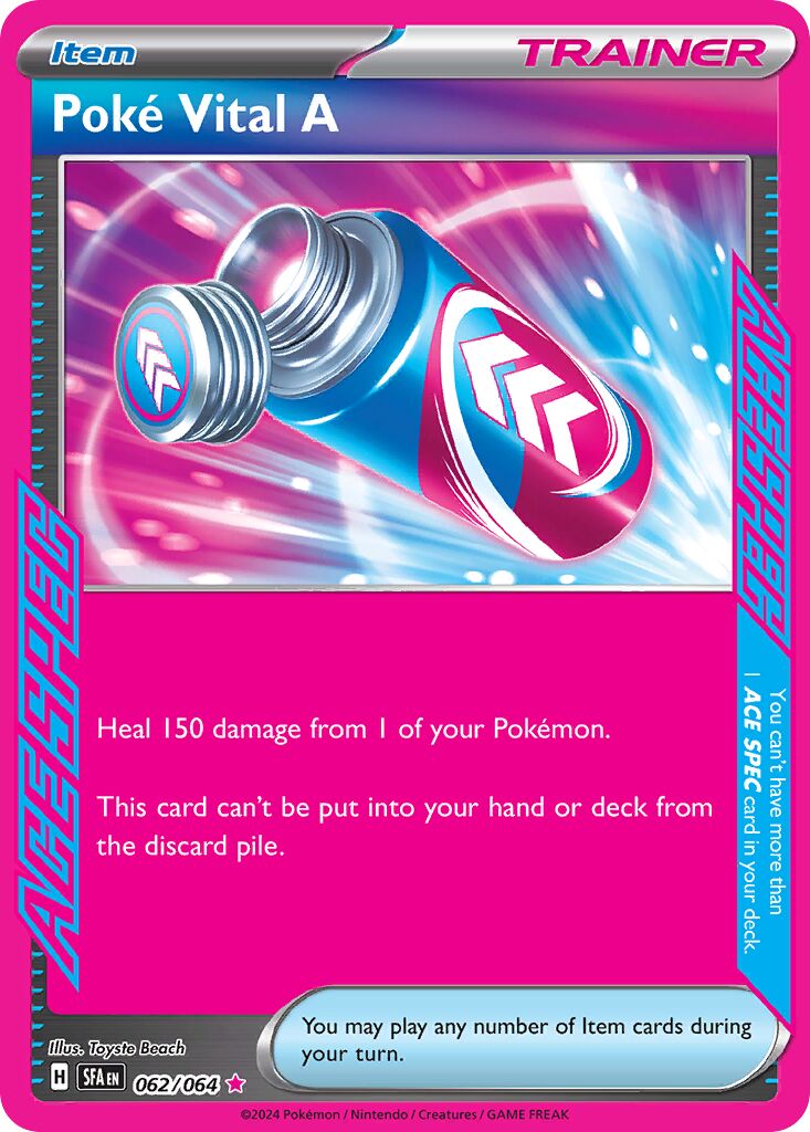 Poké Vital A - 062/064 - ACE SPEC Rare