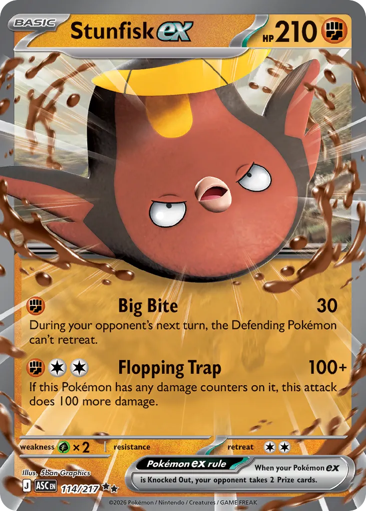 Stunfisk ex - 114/217 - Double Rare