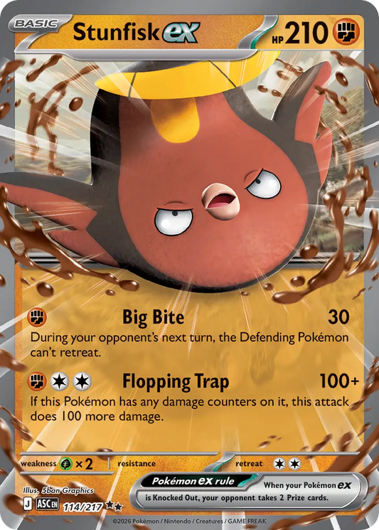 Stunfisk ex - 114/217 - Double Rare