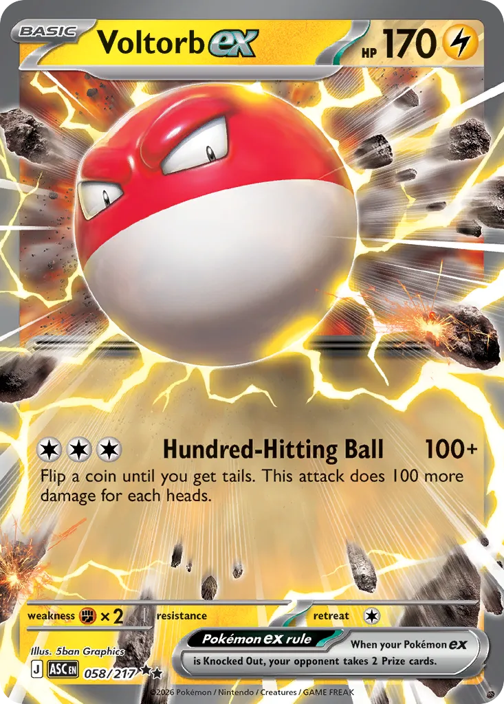 Voltorb ex - 058/217 - Double Rare