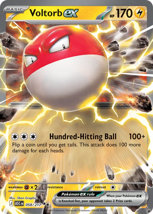 Voltorb ex - 058/217 - Double Rare