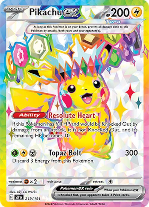 Pikachu ex - 219/191 - Ultra Rare