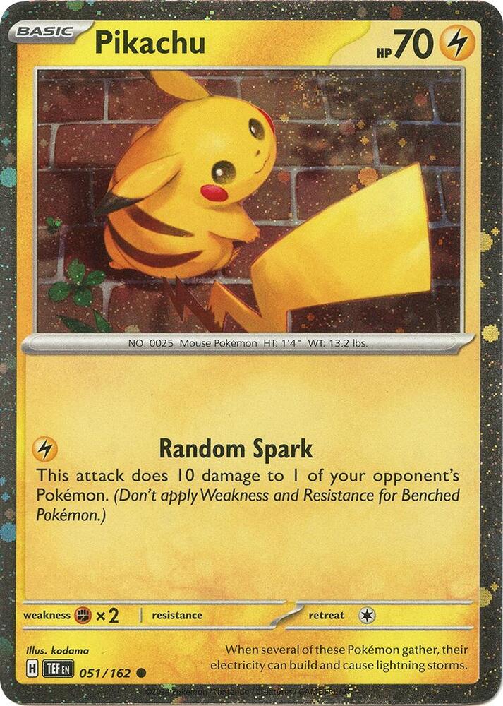 Pikachu - 051/162 (Cosmos Holo) - 051/162 - Promo
