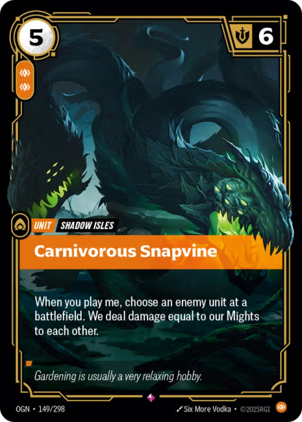 CARNIVOROUS SNAPVINE - OGN-149/298 (Foil)