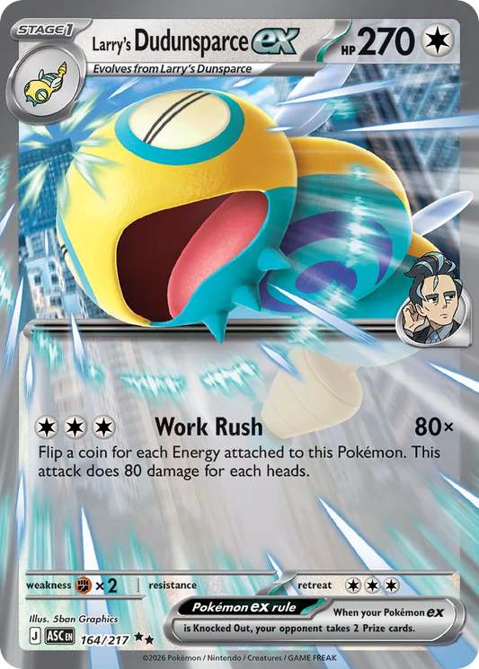Larry's Dudunsparce ex - 164/217 - Double Rare