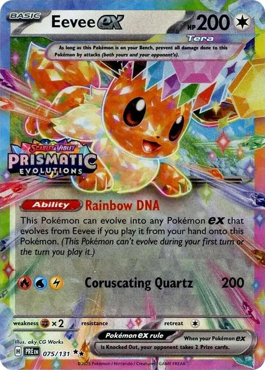 Eevee ex - 075/131 (Prismatic Evolutions Stamp) - 075/131 - Promo
