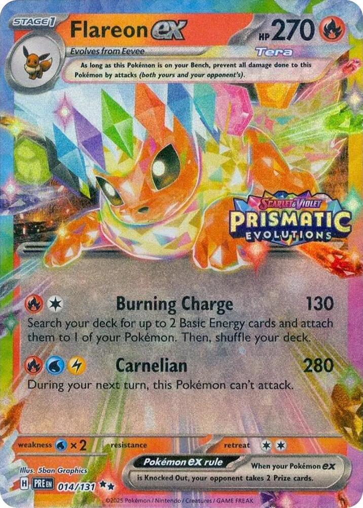Flareon ex - 014/131 (Prismatic Evolutions Stamp) - 014/131 - Promo