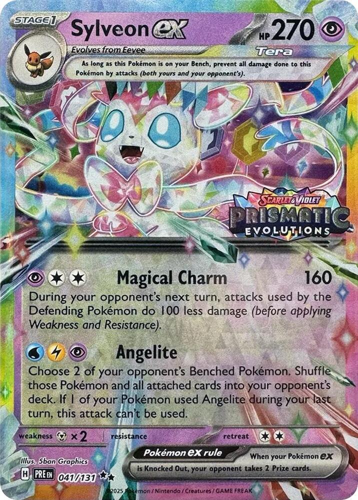 Sylveon ex - 041/131 (Prismatic Evolutions Stamp) - 041/131 - Promo