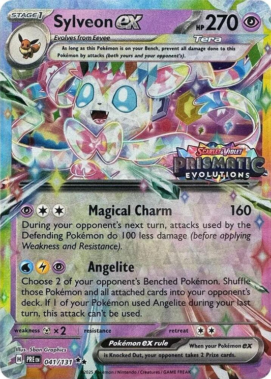 Sylveon ex - 041/131 (Prismatic Evolutions Stamp) - 041/131 - Promo