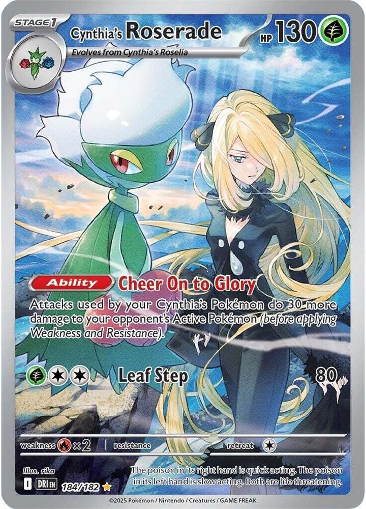Cynthia's Roserade - 184/182 - Illustration Rare