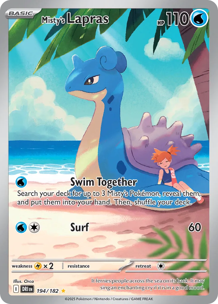 Misty's Lapras - 194/182 - Illustration Rare