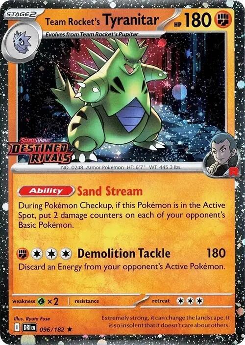 Team Rocket's Tyranitar (Prerelease) - 096/182 - Rare