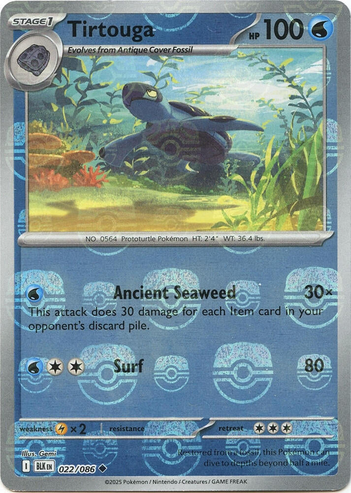 Tirtouga (Master Ball Pattern) - 022/086 - Uncommon