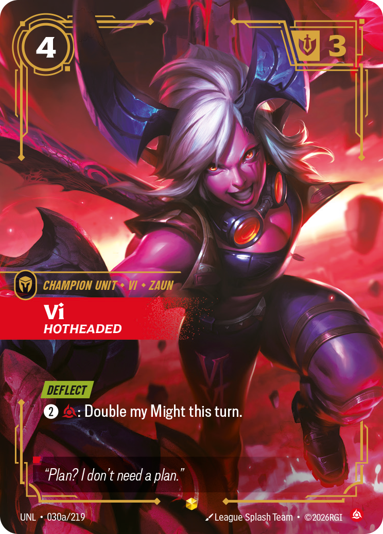 Vi - Hotheaded (Alternate Art) - 030A/219 (Foil)