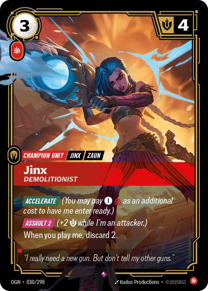 Jinx - Demolitionist - 030/298 - Rare