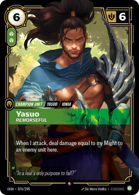 Yasuo - Remorseful - 076/298 - Rare