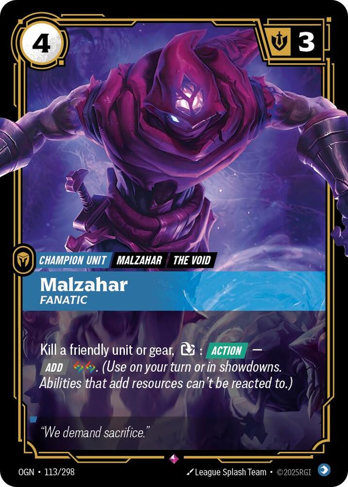 Malzahar - Fanatic - 113/298 - Rare