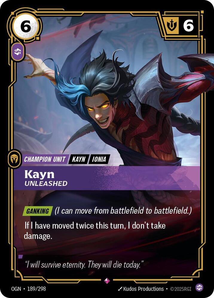Kayn - Unleashed - 189/298 - Rare