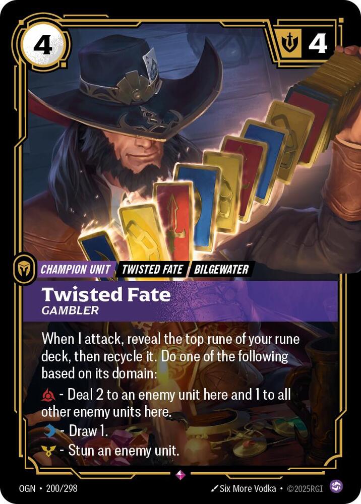 Twisted Fate - Gambler - 200/298 - Rare