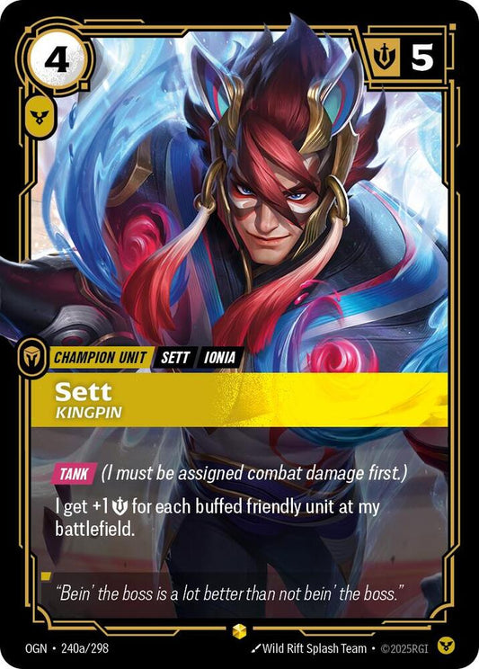 Sett - Kingpin - 240a/298 - Showcase