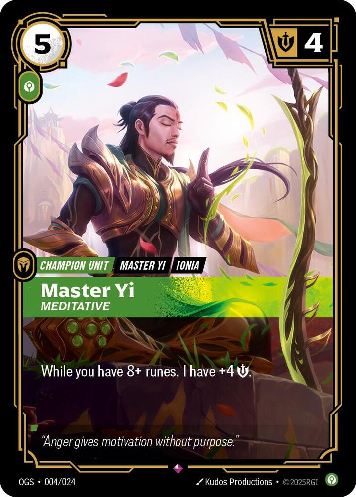 Master Yi - Meditative - 004/024 - Rare