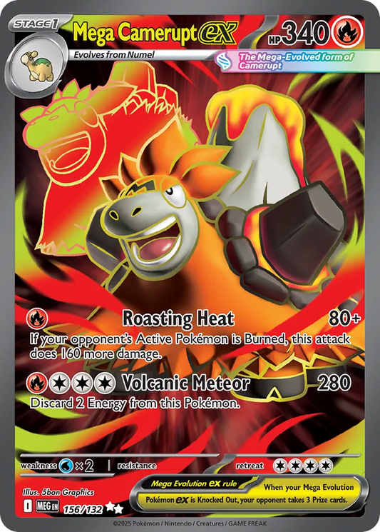 Mega Camerupt ex - 156/132 - Ultra Rare
