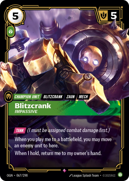 BLITZCRANK, IMPASSIVE - OGN-067/298 (Foil)