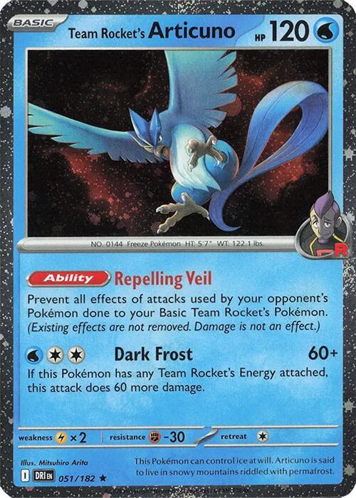Team Rocket's Articuno - 051-182 (Cosmos Holo) - 051/182 - Promo
