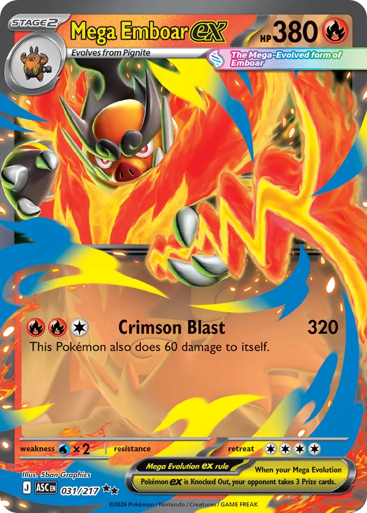 Mega Emboar ex - 031/217 - Double Rare