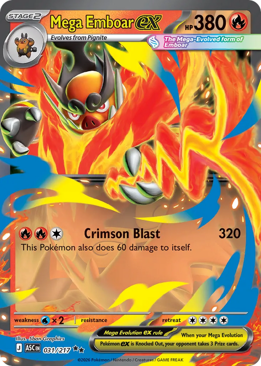 Mega Emboar ex - 031/217 - Double Rare