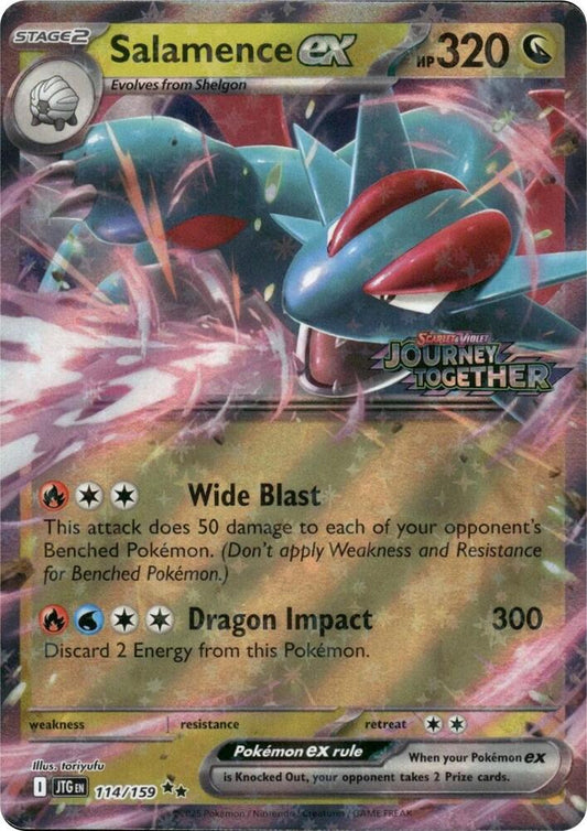 Salamence ex - 114/159 (Journey Together Stamped) - 114/159 - Double Rare