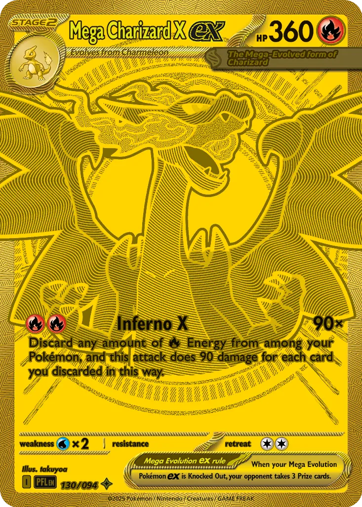 Mega Charizard X ex - 130/094 - Mega Hyper Rare