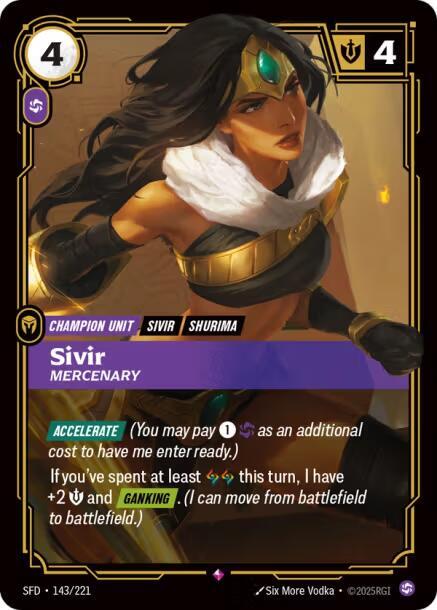 Sivir - Mercenary - 143/221 - Rare