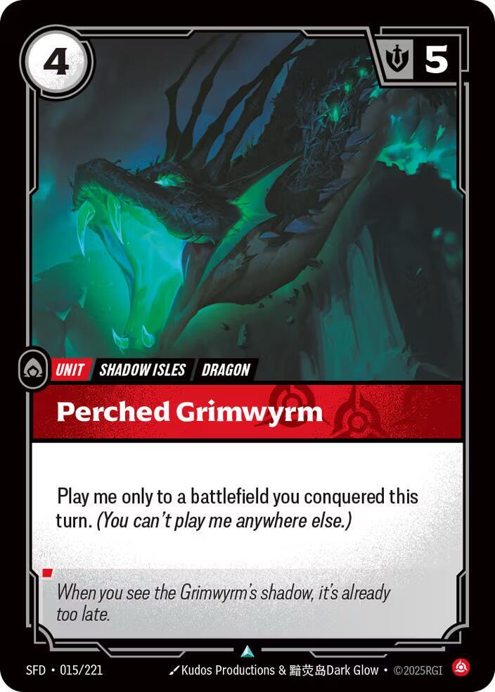 Perched Grimwyrm - 015/221 - Uncommon